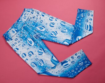 IN STOCK- ADULTE leggings, clothing, fabric, food image, photo, kitchen, funny, humor, comic, blue, ocean, sea, water drops