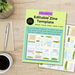 Colorful Modern Zine Template: 8-Page Art Booklet (Digital Download PDF)