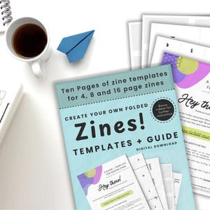Folded Zine Template: DIY Mini Booklet (Digital Download)