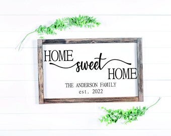 Home Sweet Home-Rustic Farmhouse Wood Wall Decor