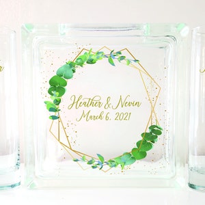 Gold and Green | Wreath | Wedding Unity Sand Ceremony Set Blended-TPUWUS273