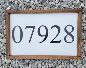 Zip code | Zip code sign | zip code town city | farmhouse | home decor | wood wall sign | custom | personalized