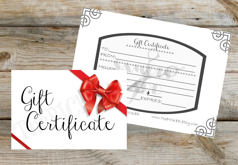 Hair Stylist Gift Certificate Gift Etsy