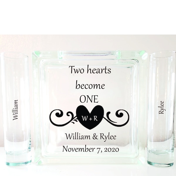 Two hearts become one Wedding Sand Ceremony Set-TPUWUS244