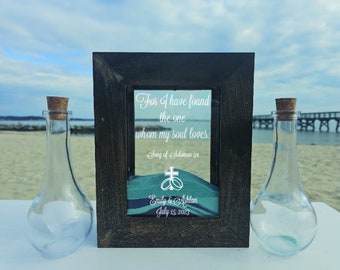 I have found the one whom my soul loves | Rustic Unity Sand Ceremony Set | Shadow Box | Rustic Wedding | Country Wedding  TPUWUS1004