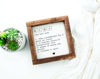 GiGi Definition | Mother's Day Gift | Gigi Sign | Scrabble Tile | Mother's Day Gift | Grandmom Gift