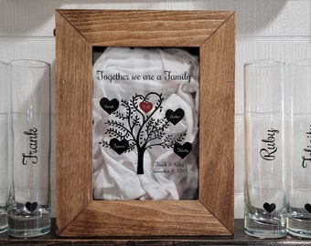 Wedding Unity Sand Ceremony Set Blended Family Together we Make a Family-Blended Family-Tree-TPUWUS271 Shadow Box