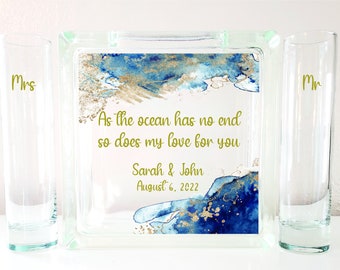 As the ocean has no end so does my love for you | Wedding Unity Sand Ceremony Set | TPUWUS666