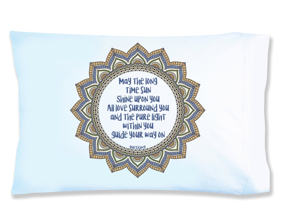 Throw Pillow and Pillowcases With Words may the Long Time Sun Etsy