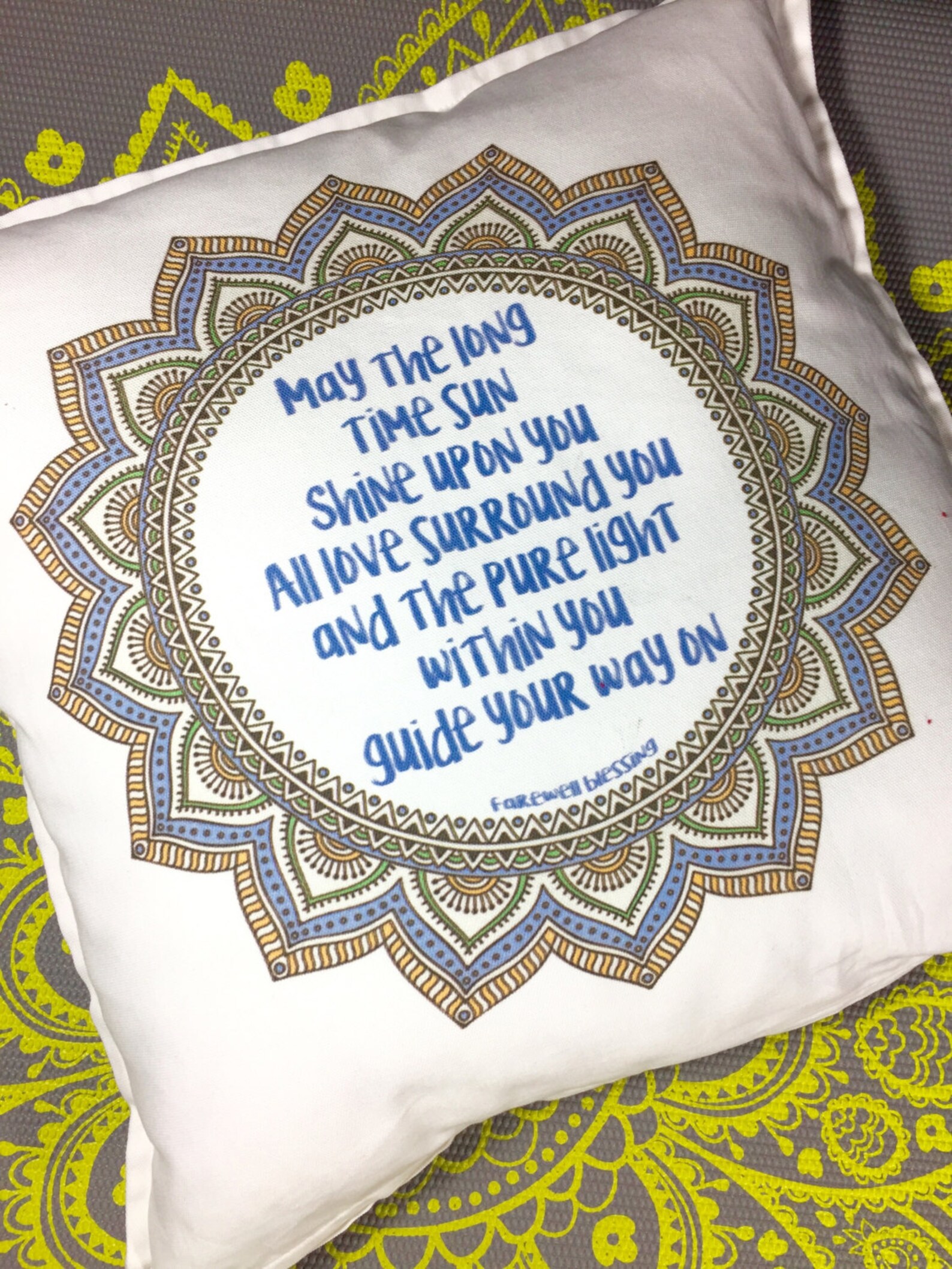Throw Pillow and Pillowcases With Words may the Long Time Sun Etsy