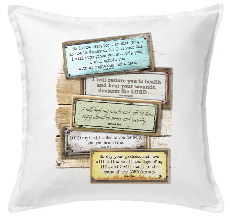 Healing Scripture Prayer Pillow Pillowcases With Sayings Etsy