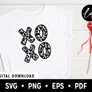 xoxo SVG, love SVG, Valentine SVG, Valentine&#39;s Day svg, heart svg, kiss, hug, type svg, quote svg, saying svg, Cut File Cricut, Silhouette