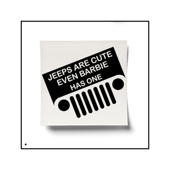 Jeep Barbie Decal Jeeps are Cute Jeep Decal Jeep Sticker Etsy