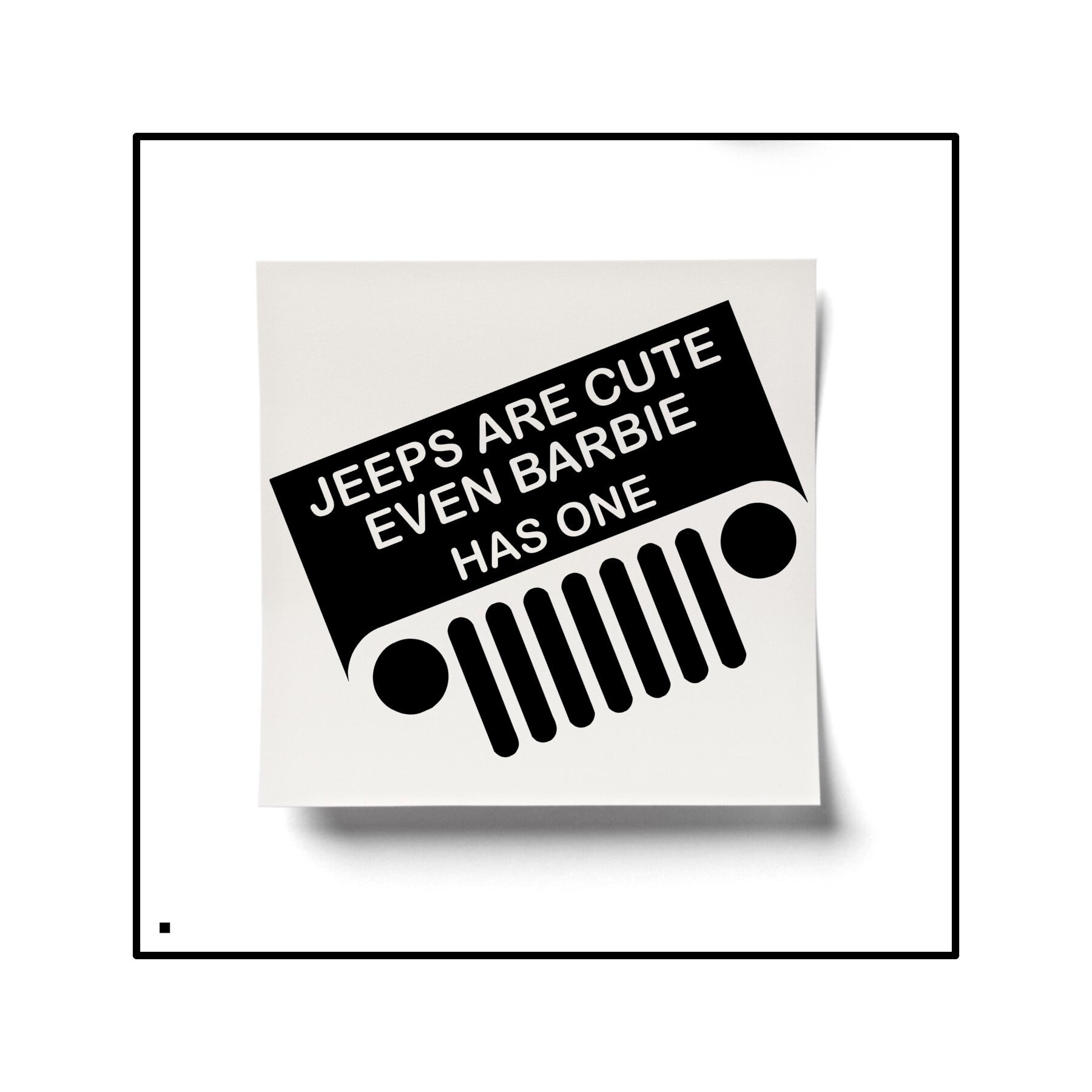 Jeep Barbie Decal Jeeps are Cute Jeep Decal Jeep Sticker Etsy