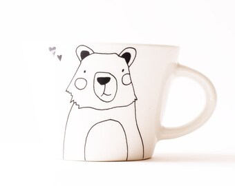 Large Ceramic Cup - Bear
