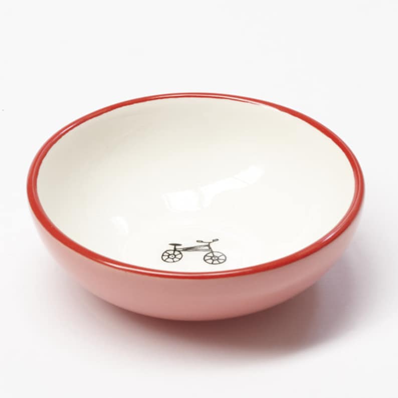 Ceramic Small Bowl Bicycle image 1