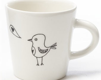 Ceramic Coffee Cup - Love Birdy
