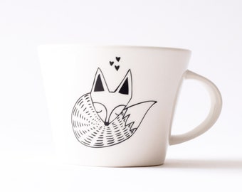 Sleeping Fox - Large ceramic cup
