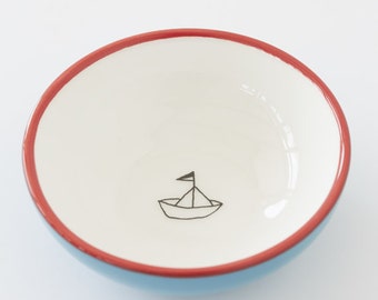 Ceramic Small Bowl - Paper Boat