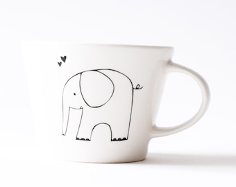 Large Ceramic Cup - Elephant