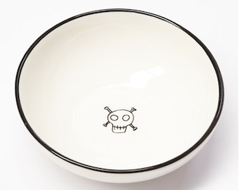 Ceramic Small Bowl - Cute Skull