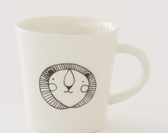 Ceramic Coffee Cup - Lion
