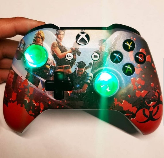 Custom<br /><a name='more'></a> Fortnite Themed New Wireless Xboxone Controller Green Etsy - image 0
