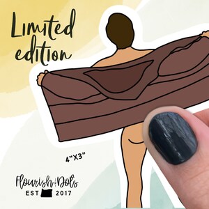 Sebastian Stan Naked Sticker - Laptop, Water Bottle Sticker - Bucky