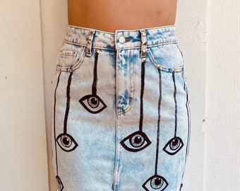 funky denim skirts
