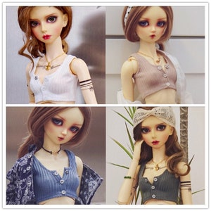Cool Ribbed Vest for BJD 1/4 ,1/3 SD16 Doll Clothes Customized CWB185