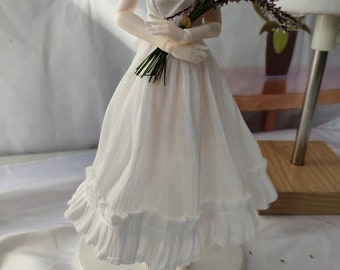 Vestido deslizante Blythe, elfo blanco puro para ropa de muñeca BJD 1/6 Ob24 W432
