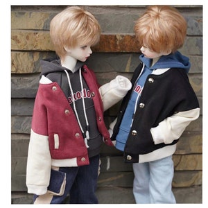Baseball Jacket Top Coat for bjd 1/6 1/4 msd 1/3 sd13 sd17 uncle doll clothes Custom CMB249