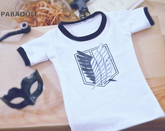 Cool Print T shirt for 1/8 1/6 1/4  1/3 SD16 SD17 Uncle  Bjd Doll Clothes CMB212