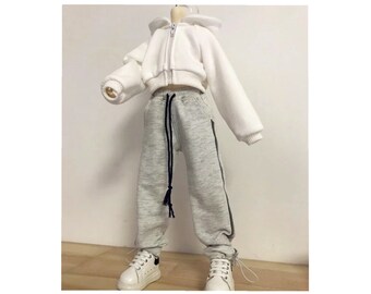 Cool Casual Sports Jacket+Pants for 1/6 1/4 1/3 SD17 Uncle BJD Doll Clothes Customized CMB238