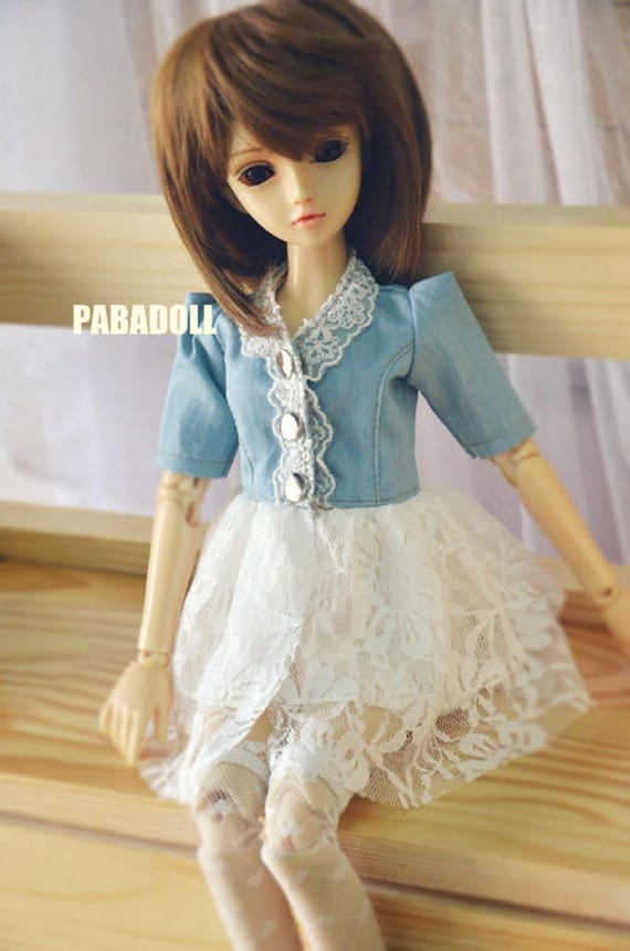 White Lace Dress for BJD 1//6 1//4 1//3 SD16 Doll Clothes CWB20