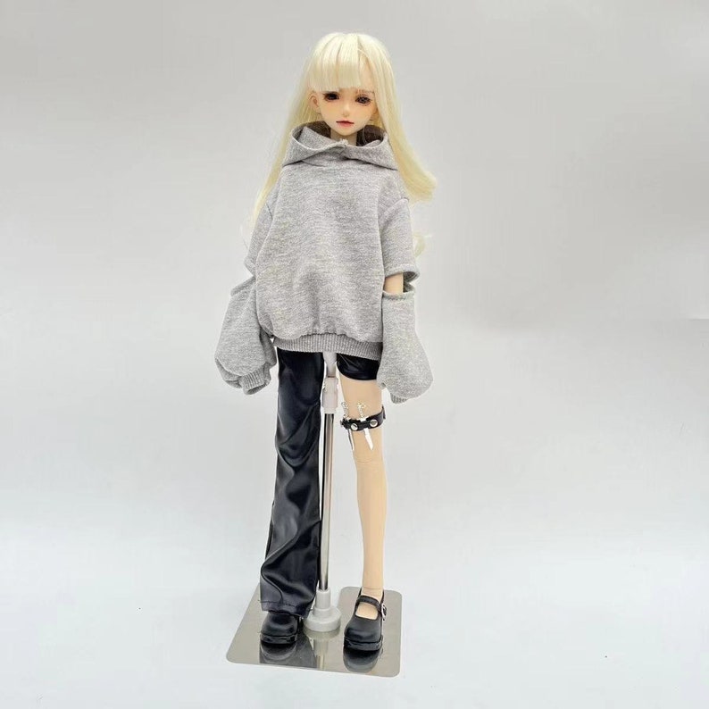 Hoodie & Leather Pants And Waffle For BJD 1/4 Doll Clothes W424 zdjęcie 4