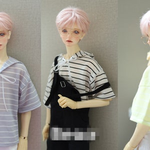 Stripe Navy Hoodie Shirt for 1/6 1/4 1/3 SD17 Uncle Doll Clothes Customized CMB228 zdjęcie 1