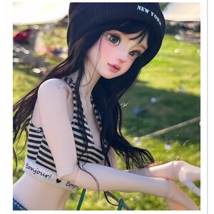 Stripe Tank Top Shirt for 1/6 1/4 ,1/3 DD BJD Doll Clothes Customized CWB299