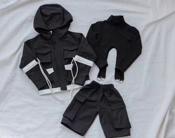 Hoodie Suit Jacket Trousers Hardshell Suit 1/3, SD16 70/75cm Uncle For BJD DD Doll Clothes W381