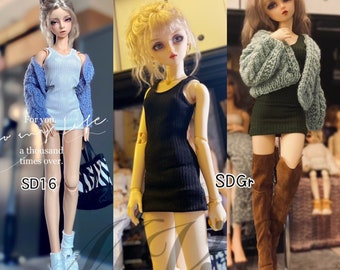 Hot Slim long Basic Dress for BJD 1/6 1/4 ,1/3  Doll Clothes Customized CWB253