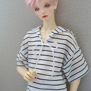 Stripe Navy Hoodie Shirt for 1/6 1/4 1/3 SD17 Uncle Doll Clothes Customized CMB228 zdjęcie 3