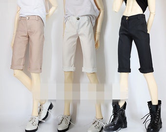 New BJD Doll Cuffed Shorts Pants for 1/6 YOSD 1/4 msd,1/3 SD17 Uncle Customized  Doll Clothes CMB175