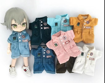 Cargo Bibs Pants Obitsu11 Clothes ob11 Doll Molly 1/12 BJD GSC UFdoll OB6