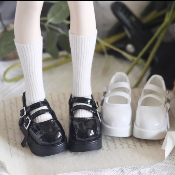 BJd Doll Thick Soles  High Gloss Leather Shoes 1/4 Doll Shoes SM51