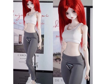 Line Yoga Vest +Pants For 1/6 1/4 1/3 MSD SD13  BJD Doll Clothes Custom W405