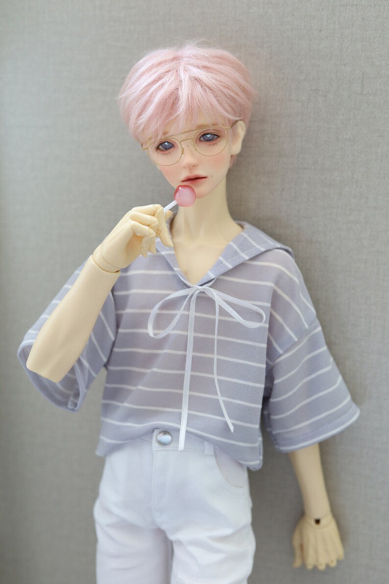 Stripe Navy Hoodie Shirt for 1/6 1/4 1/3 SD17 Uncle Doll Clothes Customized CMB228 zdjęcie 6