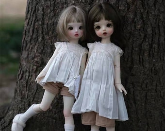 White dress Outfit for BJD 1/6 1/4 ,1/3  Doll Clothes Customized CWB249