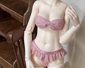 Bow Bra Underwear Set For BJD 1/4 MSD DD Doll Clothes W386