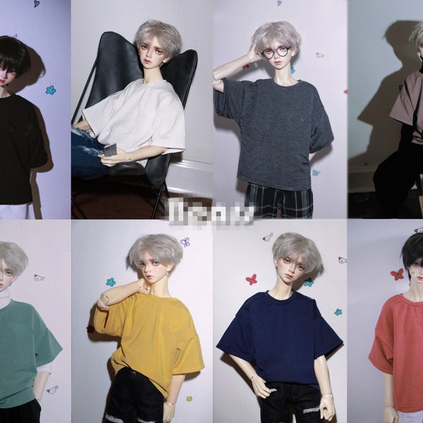 Casual T shirt Top for bjd 1/6  1/4 MSD 1/3 SD13 SD17 Uncle doll clothes CMB250