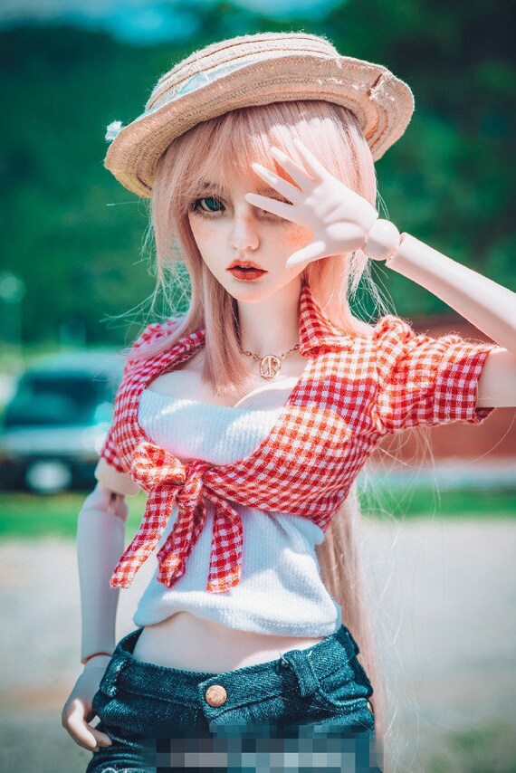 White Lace Shirt for BJD 1//4 MSD,1//3 SD13 SD16 Doll Clothes CWB22-2